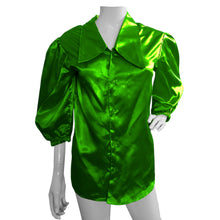 Button Down shirt Fancy Satin Shirt S90 - Regular Size 1