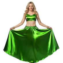 Satin Half Circle Belly Dance Skirt | Elegant Flow S-3XL | 41 Colors S9