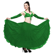 16 Yard 4-Tier Chiffon Belly Dance Skirt | Tribal Fusion Gypsy Full Flow C4