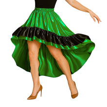 Satin Asymmetrical Dance Skirt Frill | High-Low Flow S-3XL S48