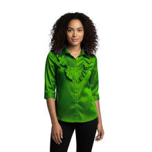 Maroon Satin Vintage Shirt, versatile 3/4 sleeve elegant blouse.