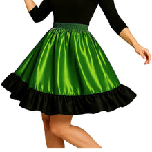 Satin Mini Skirt w/ Black Frill | Party Wear S-3XL | 41 Colors S41