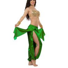 Satin Harem Pants w/ Side Slit | Belly Dance Flow S-3XL | 41 Colors S144