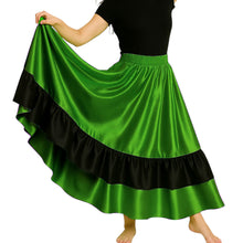 Satin Full Circle Dance Skirt w/ Frill | 360° Flow S-3XL S33
