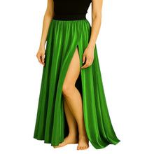 Satin Half Circle Skirt | Side Cut Dance Flow S-3XL | 41 Colors S94