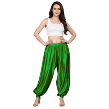 Medium Purple Satin Aladdin Dance Trousers, chic harem pants.