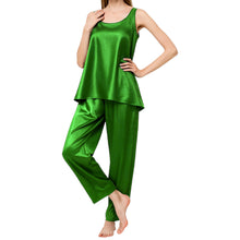 Satin Nightwear Top + Palazzo Set | Luxury Pajamas S-3XL | 41 Colors S21