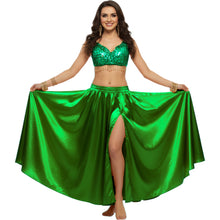 Satin Half Circle Dance Skirt | Side Slit Flow S-3XL | 41 Colors S15