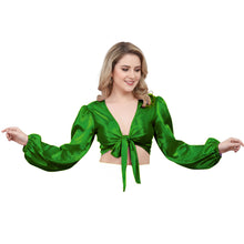 Maroon Satin Ruffle Dance Top, versatile elegant choli.