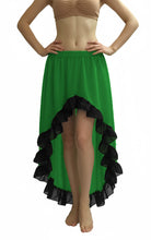 Chiffon Belly Dance Asymmetrical Skirt – 30 Colors, S–5XL | Flowing Tribal & Performance Dance Skirt C22