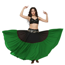 2-Tiered Chiffon Belly Dance Skirt | S-5XL, 30 Colors | Maxi Length C31