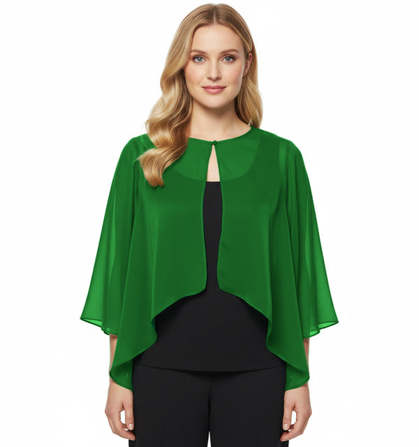 Chiffon Sheer Peplum Top | Flowy Blouse S-5XL | 30 Colors C48