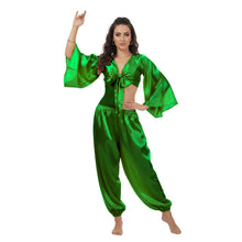Satin Belly Dance Harem & Top Set | Full Costume S-3XL | 41 Colors S40