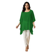 Chiffon Kaftan Top | Flowy Tunic Blouse S-5XL | 30 Colors C76
