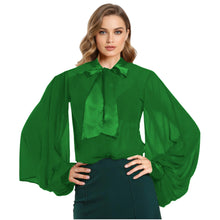 Chiffon Button Down Shirt | Sheer Blouse S-5XL | 30 Colors C47