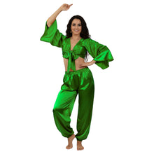 Satin Belly Dance Harem & Top Set | Full Costume S-3XL | 41 Colors S51