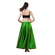 Satin Full Circle Skirt | Side Cut Belly Dance Flow S-3XL | 41 Colors S93