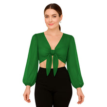 Chiffon Belly Dance Ruffle Top | Flowy Sleeve Choli S-5XL | 30 Colors C73