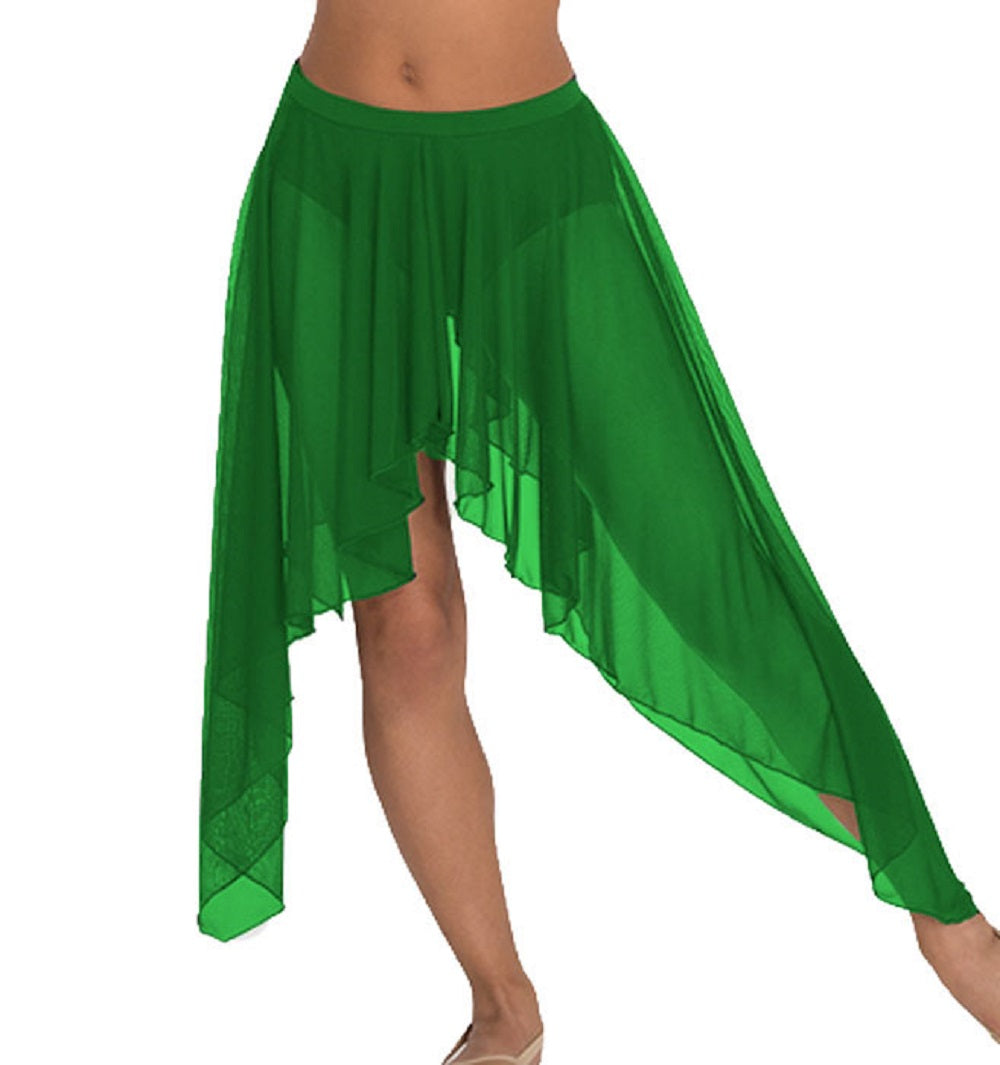 Belly Dance Side Assym sheer Skirt C44 - Regular Size 1