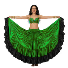 Ultimate Satin 25 Yard 4 Tier Skirt | Black Contrast Flow S-3XL S65