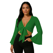 Chiffon Belly Dance Ruffle Top | Full Sleeve Self-Tie S-5XL C69