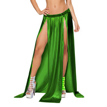 Satin Maxi Skirt Front Slit | Full Length Party Wear S-3XL S96