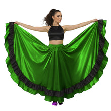 Satin Full Circle Dance Skirt w/ Frill | 360° Flow S-3XL S33-1