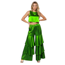 Satin 3-Layer Palazzo Pants | Wide Leg Party Trousers S-3XL | 41 Colors S97