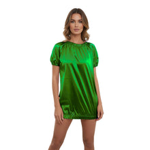 Satin Round Neck T-Shirt | Silky Short Sleeve Top S-3XL | 41 Colors S106