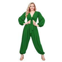 Belly Dance Costume Set: Ruffle Top & Boohoo Harem Pants S-5XL C70