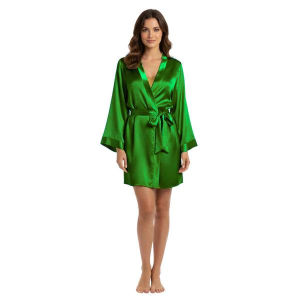 Satin Night Wear Bathrobe | Luxurious Kimono Robe S-3XL | 41 Colors S104