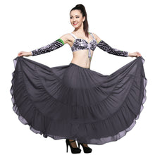 16 Yard 4-Tier Chiffon Belly Dance Skirt | Tribal Fusion Gypsy Full Flow C4