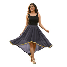 Chiffon High-Low Belly Dance Skirt | Designer Asym Flow S-5XL C66