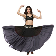2-Tiered Chiffon Belly Dance Skirt | S-5XL, 30 Colors | Maxi Length C31