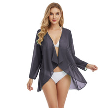 Chiffon Swimwear Cover Up Jacket | Sheer Beach Shrug S-5XL C77