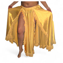 Women Belly Dance Satin 2 Side slite  Skirt S102 - Regular Size 1