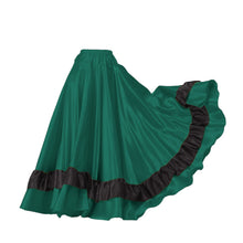 Belly Dance Satin Full Circle Skirt With Frill S33-Regular Size 1