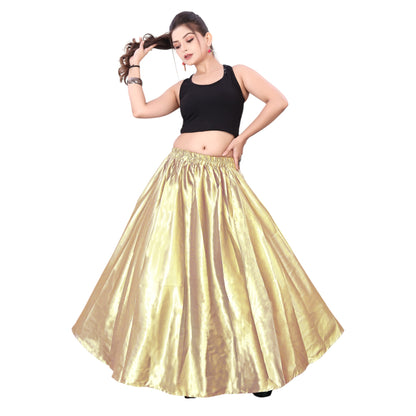 Satin Belly Dance Half Circle Skirt S9-Regular Size 1