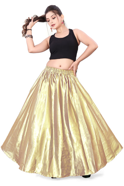 Satin Belly Dance Half Circle Skirt S9-Regular Size 1