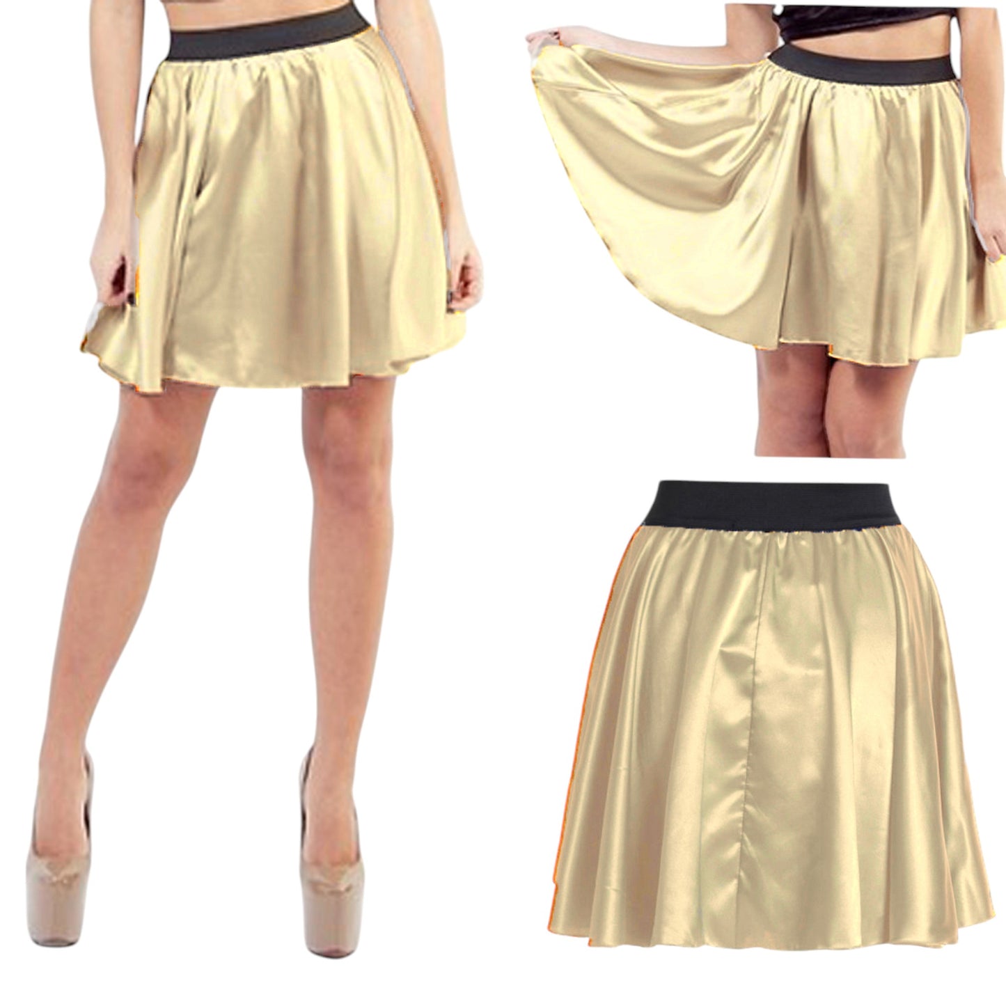 Satin Belly Dance Short skirt S70 - Regular Size 1