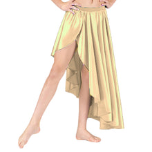 Belly Dance Satin Skirt Ballet Asymmetrical skirt S72 - Regular Size 1