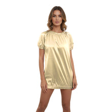 Satin Round Neck T-Shirt | Silky Short Sleeve Top S-3XL | 41 Colors S106