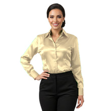 Satin Long Sleeve Button Down Shirt | Elegant Blouse S-3XL | 41 Colors S81