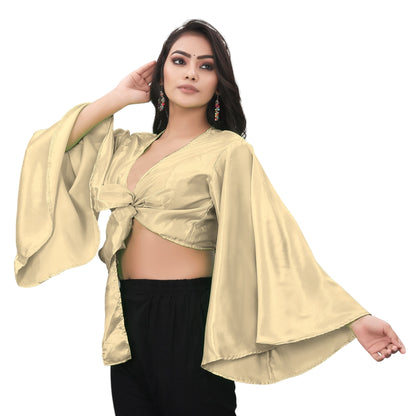 Satin Belly Dance Ruffle Top S29-Regular Size 1