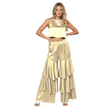 Satin 3-Layer Palazzo Pants | Wide Leg Party Trousers S-3XL | 41 Colors S97