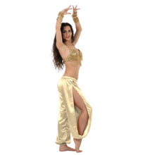 Satin Harem Pants w/ Side Slit | Belly Dance Flow S-3XL | 41 Colors S18