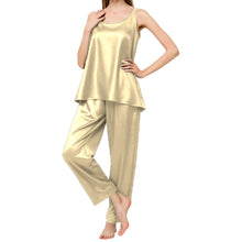Satin Nightwear Top + Palazzo Set | Luxury Pajamas S-3XL | 41 Colors S21