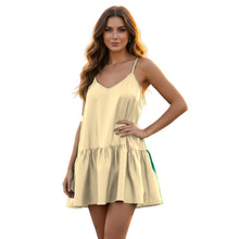 Navy Blue Satin One Piece Gown, sophisticated formal dress.