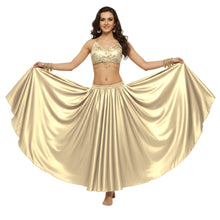 Satin Full Circle Belly Dance Skirt | 360° Flow Gown S-5XL S8