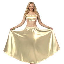 Satin Half Circle Belly Dance Skirt | Elegant Flow S-3XL | 41 Colors S9